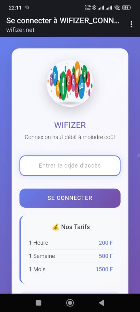 Aperçu Portail Captif