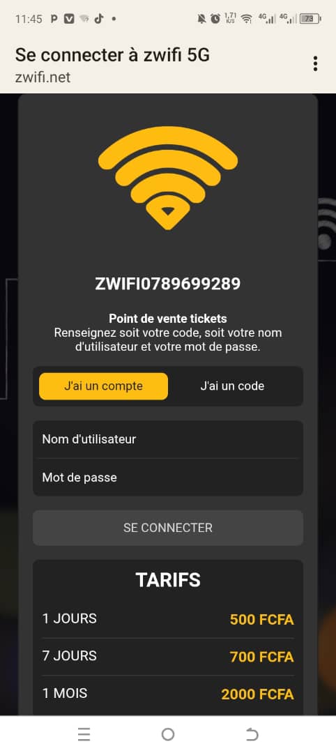 Aperçu Portail Captif